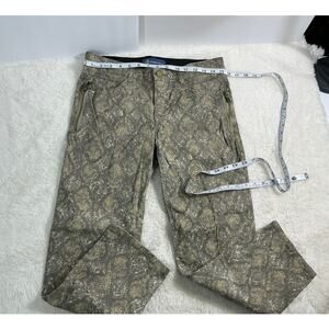 Democracy Absolution Snake Print Skinny Pants Women S-6 Stretch Zipper Pockets